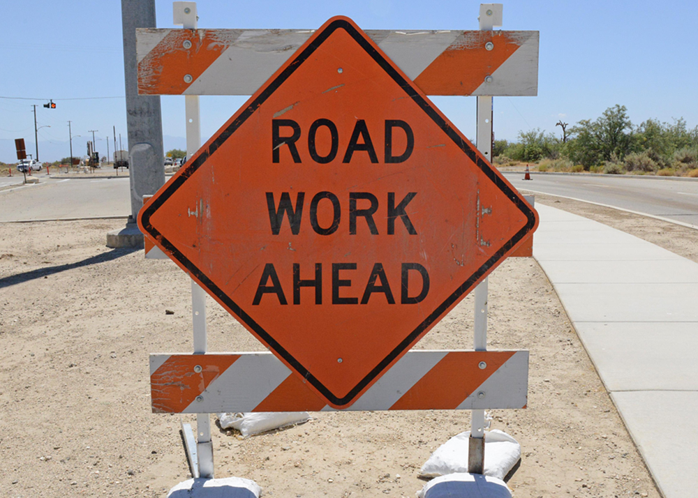 Road Construction Accident sign