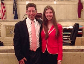 Photo of Stuart Carpey and Daughter at Mock Jury Trials