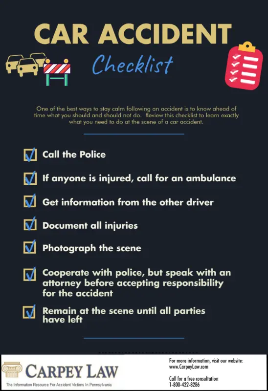 Car Accident Checklist -Carpey Law
